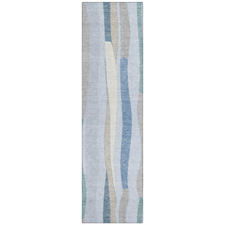 Piper Looms Chantille Stripes ACN2188 Sky Machine Washable Area Rug Runner Main Image