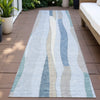 Piper Looms Chantille Stripes ACN2188 Sky Machine Washable Area Rug Runner Outdoor Lifestyle Image Feature