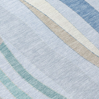 Piper Looms Chantille Stripes ACN2188 Sky Machine Washable Area Rug Swatch Image