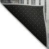 Piper Looms Chantille Geometric ACN2189 Black Machine Washable Area Rug Backing Image