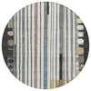 Piper Looms Chantille Geometric ACN2189 Black Machine Washable Area Rug Round Main Image