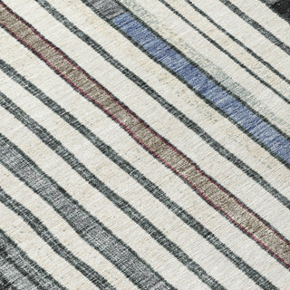 Piper Looms Chantille Geometric ACN2189 Black Machine Washable Area Rug Swatch Image