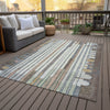 Piper Looms Chantille Geometric ACN2189 Brown Machine Washable Area Rug Outdoor Lifestyle Image Feature