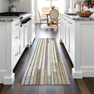 Piper Looms Chantille Geometric ACN2189 Brown Machine Washable Area Rug Runner Lifestyle Image Feature