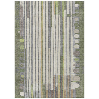 Piper Looms Chantille Geometric ACN2189 Olive Machine Washable Area Rug main image