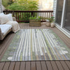 Piper Looms Chantille Geometric ACN2189 Olive Machine Washable Area Rug Outdoor Lifestyle Image Feature