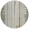 Piper Looms Chantille Geometric ACN2189 Olive Machine Washable Area Rug Round Main Image