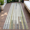 Piper Looms Chantille Geometric ACN2189 Olive Machine Washable Area Rug Runner Outdoor Lifestyle Image Feature