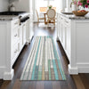 Piper Looms Chantille Geometric ACN2189 Teal Machine Washable Area Rug Runner Lifestyle Image Feature