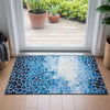 Piper Looms Chantille Geometric ACN2190 Blue Machine Washable Area Rug Scatter Lifestyle Image Feature