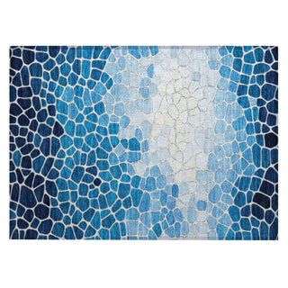 Piper Looms Chantille Geometric ACN2190 Blue Machine Washable Area Rug Scatter Main Image