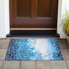 Piper Looms Chantille Geometric ACN2190 Blue Machine Washable Area Rug Scatter Outdoor Lifestyle Image Feature