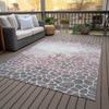 Piper Looms Chantille Geometric ACN2190 Blush Machine Washable Area Rug Outdoor Lifestyle Image Feature