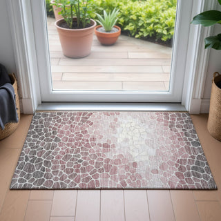 Piper Looms Chantille Geometric ACN2190 Blush Machine Washable Area Rug Scatter Lifestyle Image Feature