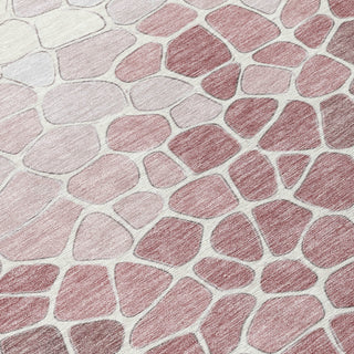 Piper Looms Chantille Geometric ACN2190 Blush Machine Washable Area Rug Swatch Image