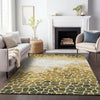 Piper Looms Chantille Geometric ACN2190 Gold Machine Washable Area Rug Lifestyle Image Feature