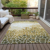 Piper Looms Chantille Geometric ACN2190 Gold Machine Washable Area Rug Outdoor Lifestyle Image Feature