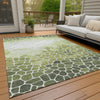 Piper Looms Chantille Geometric ACN2190 Green Machine Washable Area Rug Outdoor Lifestyle Image Feature