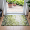 Piper Looms Chantille Geometric ACN2190 Green Machine Washable Area Rug Scatter Lifestyle Image Feature