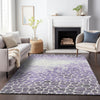 Piper Looms Chantille Geometric ACN2190 Purple Machine Washable Area Rug Lifestyle Image Feature