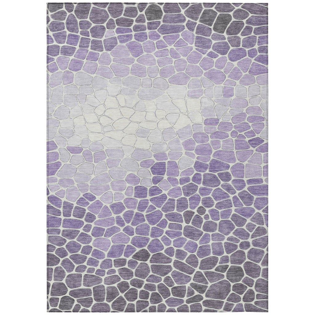 Piper Looms Chantille Geometric ACN2190 Purple Machine Washable Area Rug main image