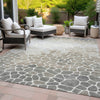 Piper Looms Chantille Geometric ACN2190 Taupe Machine Washable Area Rug Outdoor Lifestyle Image Feature