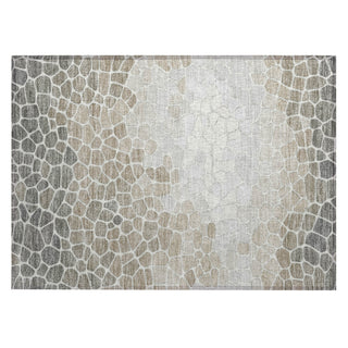 Piper Looms Chantille Geometric ACN2190 Taupe Machine Washable Area Rug Scatter Main Image