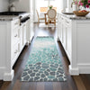 Piper Looms Chantille Geometric ACN2190 Teal Machine Washable Area Rug Runner Lifestyle Image Feature