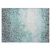Piper Looms Chantille Geometric ACN2190 Teal Machine Washable Area Rug Scatter Main Image