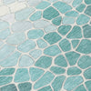 Piper Looms Chantille Geometric ACN2190 Teal Machine Washable Area Rug Swatch Image