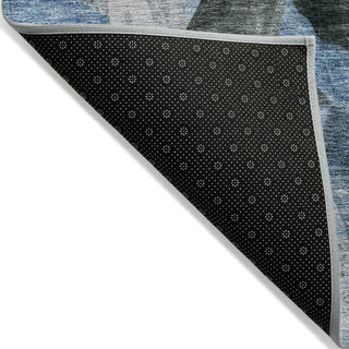 Piper Looms Chantille Abstract ACN2191 Denim Machine Washable Area Rug Backing Image