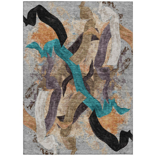 Piper Looms Chantille Abstract ACN2191 Gray Machine Washable Area Rug main image