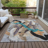 Piper Looms Chantille Abstract ACN2191 Gray Machine Washable Area Rug Outdoor Lifestyle Image Feature
