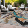 Piper Looms Chantille Abstract ACN2191 Gray Machine Washable Area Rug Outdoor Lifestyle Image Feature