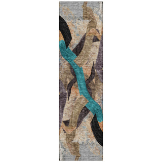 Piper Looms Chantille Abstract ACN2191 Gray Machine Washable Area Rug Runner Main Image