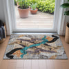 Piper Looms Chantille Abstract ACN2191 Gray Machine Washable Area Rug Scatter Lifestyle Image Feature