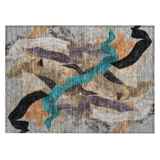 Piper Looms Chantille Abstract ACN2191 Gray Machine Washable Area Rug Scatter Main Image