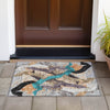 Piper Looms Chantille Abstract ACN2191 Gray Machine Washable Area Rug Scatter Outdoor Lifestyle Image Feature