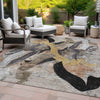 Piper Looms Chantille Abstract ACN2191 Taupe Machine Washable Area Rug Outdoor Lifestyle Image Feature