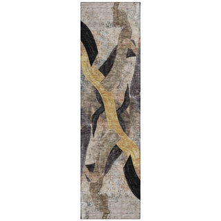 Piper Looms Chantille Abstract ACN2191 Taupe Machine Washable Area Rug Runner Main Image