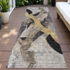 Piper Looms Chantille Abstract ACN2191 Taupe Machine Washable Area Rug Runner Outdoor Lifestyle Image Feature