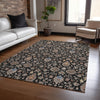 Piper Looms Chantille Global ACN2192 Black Machine Washable Area Rug Lifestyle Image Feature