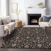 Piper Looms Chantille Global ACN2192 Black Machine Washable Area Rug Lifestyle Image Feature