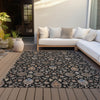 Piper Looms Chantille Global ACN2192 Black Machine Washable Area Rug Outdoor Lifestyle Image Feature