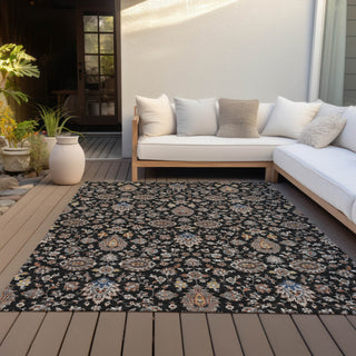 Piper Looms Chantille Global ACN2192 Black Machine Washable Area Rug Outdoor Lifestyle Image Feature