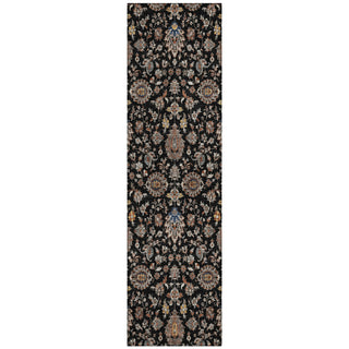 Piper Looms Chantille Global ACN2192 Black Machine Washable Area Rug Runner Main Image