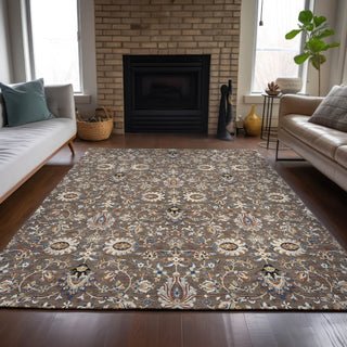 Piper Looms Chantille Global ACN2192 Chocolate Machine Washable Area Rug Lifestyle Image Feature