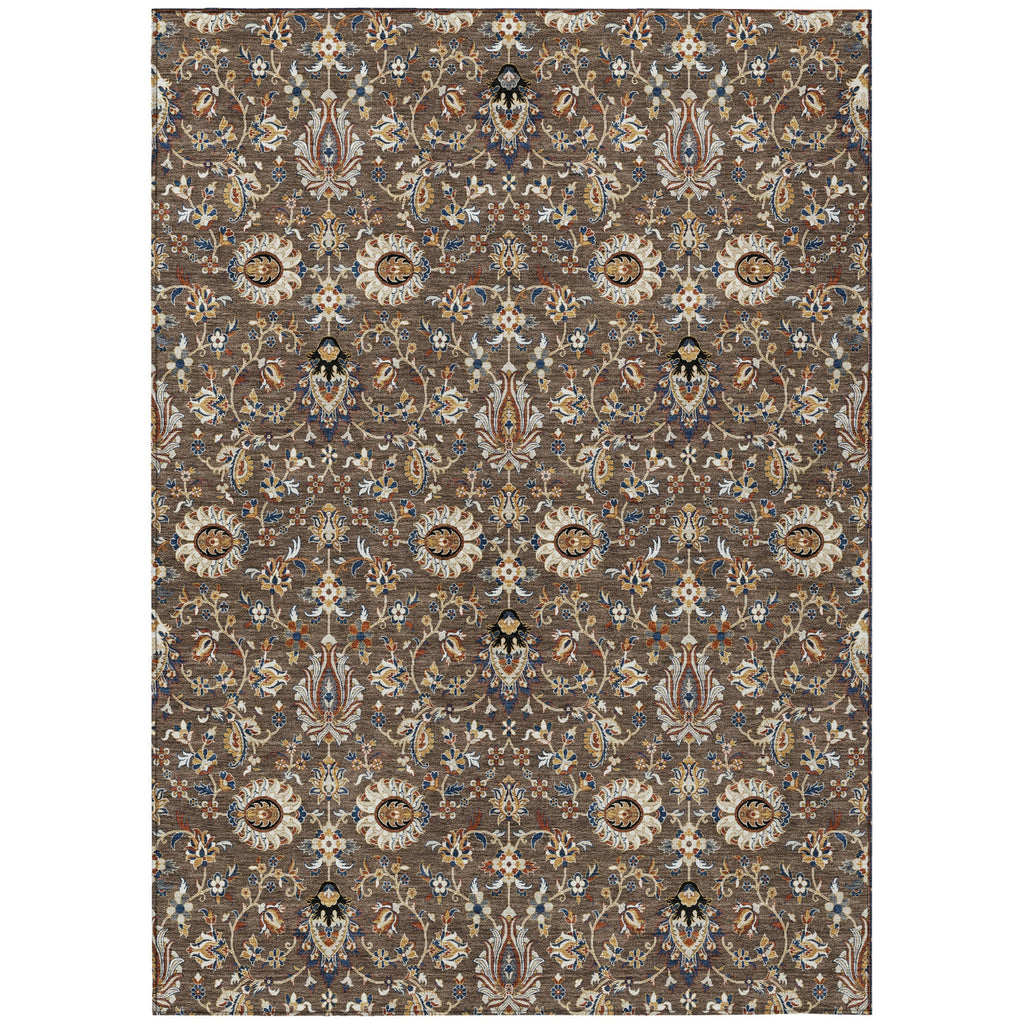 Piper Looms Chantille Global ACN2192 Chocolate Machine Washable Area Rug main image