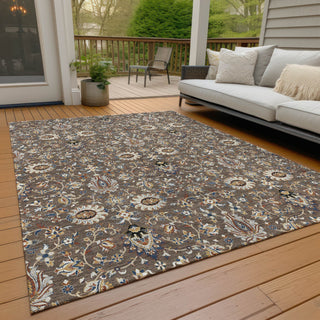 Piper Looms Chantille Global ACN2192 Chocolate Machine Washable Area Rug Outdoor Lifestyle Image Feature