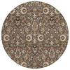 Piper Looms Chantille Global ACN2192 Chocolate Machine Washable Area Rug Round Main Image